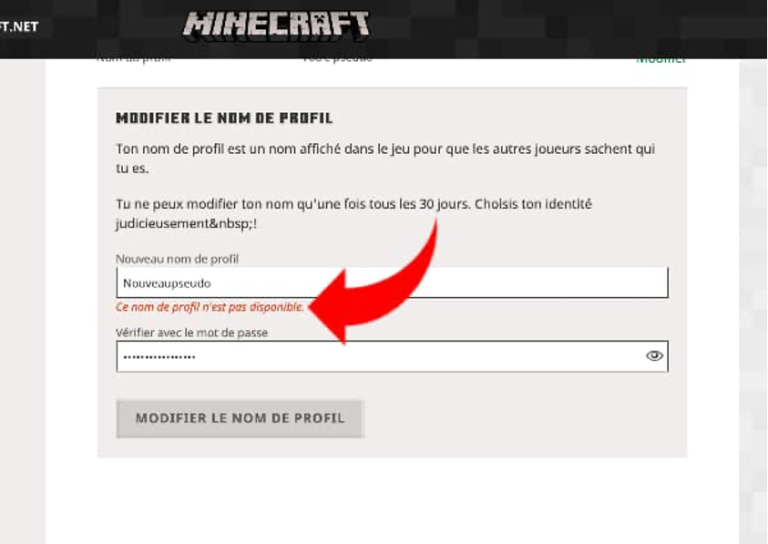 Comment changer de pseudo Minecraft Générateur de pseudos